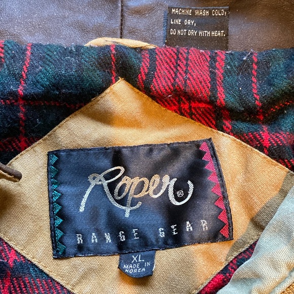 Vintage Roper Flannel Lined Canvas Work Jacket: Size Extra Large - Picture 8 of 10